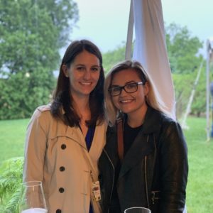 Rachel Emmanuel with Globe reporter Michelle Zilio at the Prime Minister’s Media Garden Party at 24 Sussex Drive.